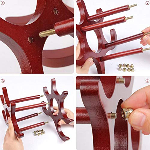 Soporte para botellas de vino 6 botellas madera miniatura 7