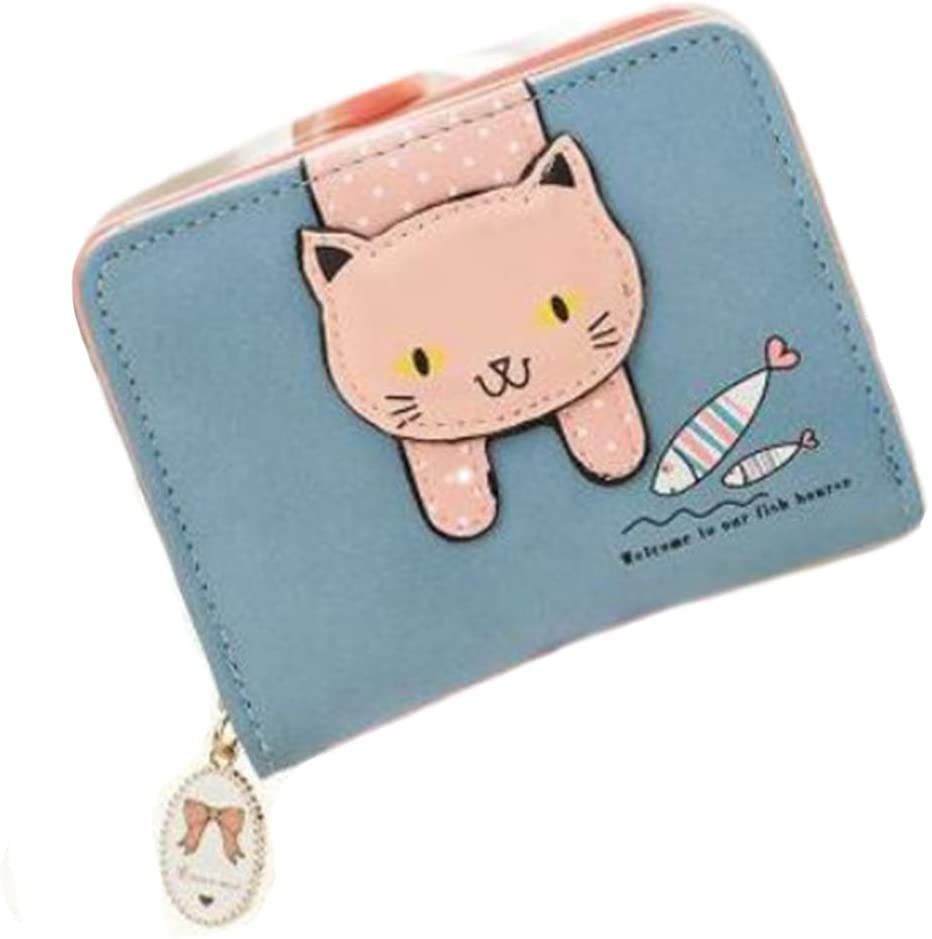 Bymivofun Monedero de Gato Lindo, Monederos de Gato de Cuero PU,Monedero Pequeño con Foto de...