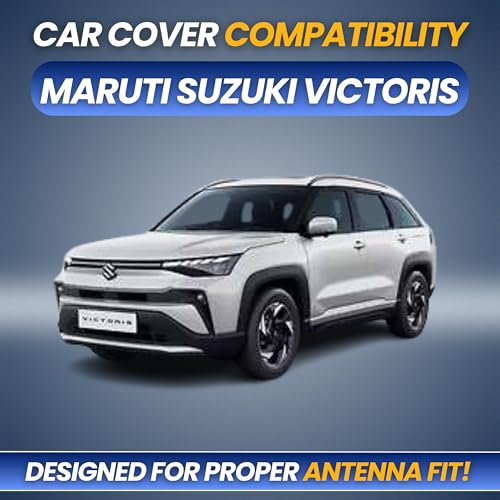 Image of Car Cover for Maruti Suzuki Victoris 2025-2026 |100% Waterproof Heavy-Duty 3-Layer Car Body Cover |All-Weather Rain, UV, Sun & Dust Protection | Custom Fit |Mirror & Antenna Pockets |Navy Blue