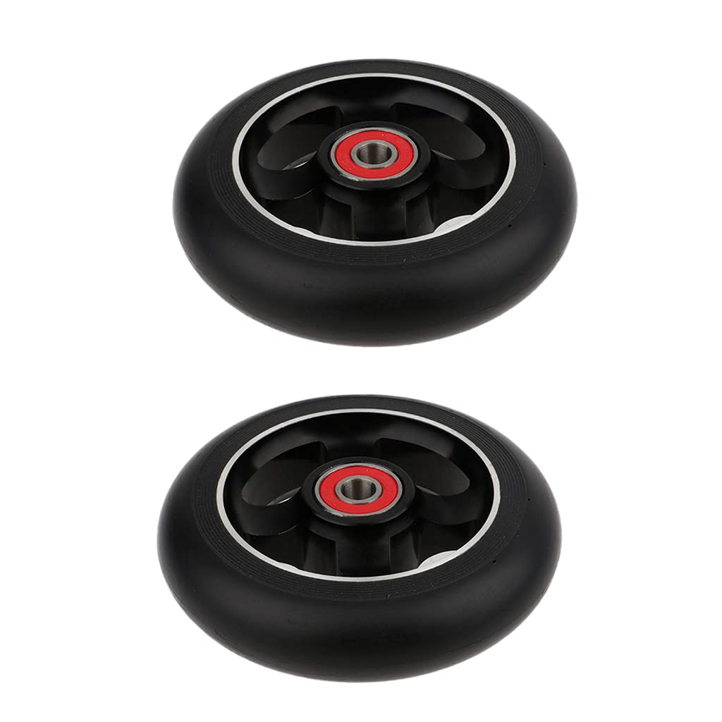 LUOSHUAI Ruote Monopattino Elettrico 2pcs / Set 100mm PRO Scooter Scooter Ruote con Cuscinetto Scooter Scooter Scooter Ricambi ricambi ricambi Accessori Ruote Monopattino Freestyle (Color : White)