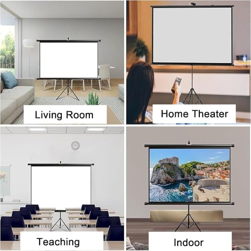 Pantalla de proyección portátil 60 pulgadas con trípode miniatura 5