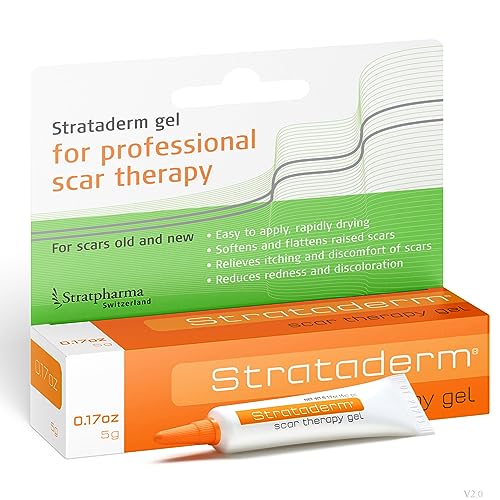 Strataderm Professional Scar Therapy Gel | Old and New Scars from General Surgery, Trauma, Wounds, Burns, Bites, Acne & Skin Disease | Reduces Redness, Discoloration, Discomfort & Itch | 5g (0.17oz)