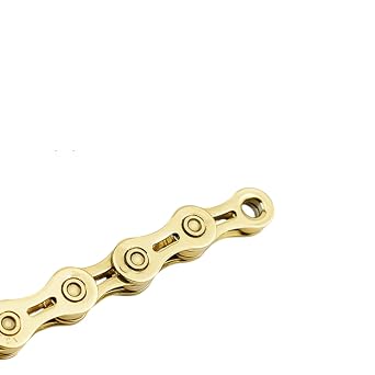 Golden Alloy Bicycle Chain, Rugged, Waterproof, Easy to Clean, Suitable for 11-Speed Mountain Bicycle Chain