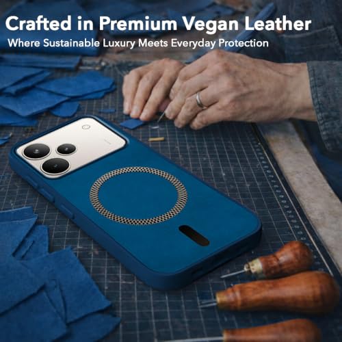 Image of Jkobi Leather Finish Back Cover Case for Realme P4 Pro (MagSafe Compatible Wireless Charging | Soft Touch | Camera Bump Protection)