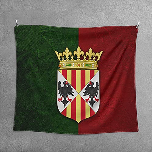 Tapisserie murale Sicile Moyen-Âge de 1x1,25m avec ancien écusson national pour décoration
