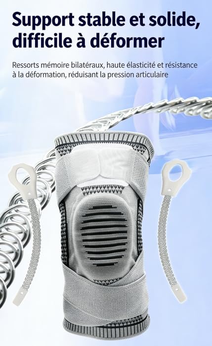 Genouillères De Combat Anti-Choc, Genouillère Unisexe Avec Stabilisateur Et Protection De La (Noir,XXL)