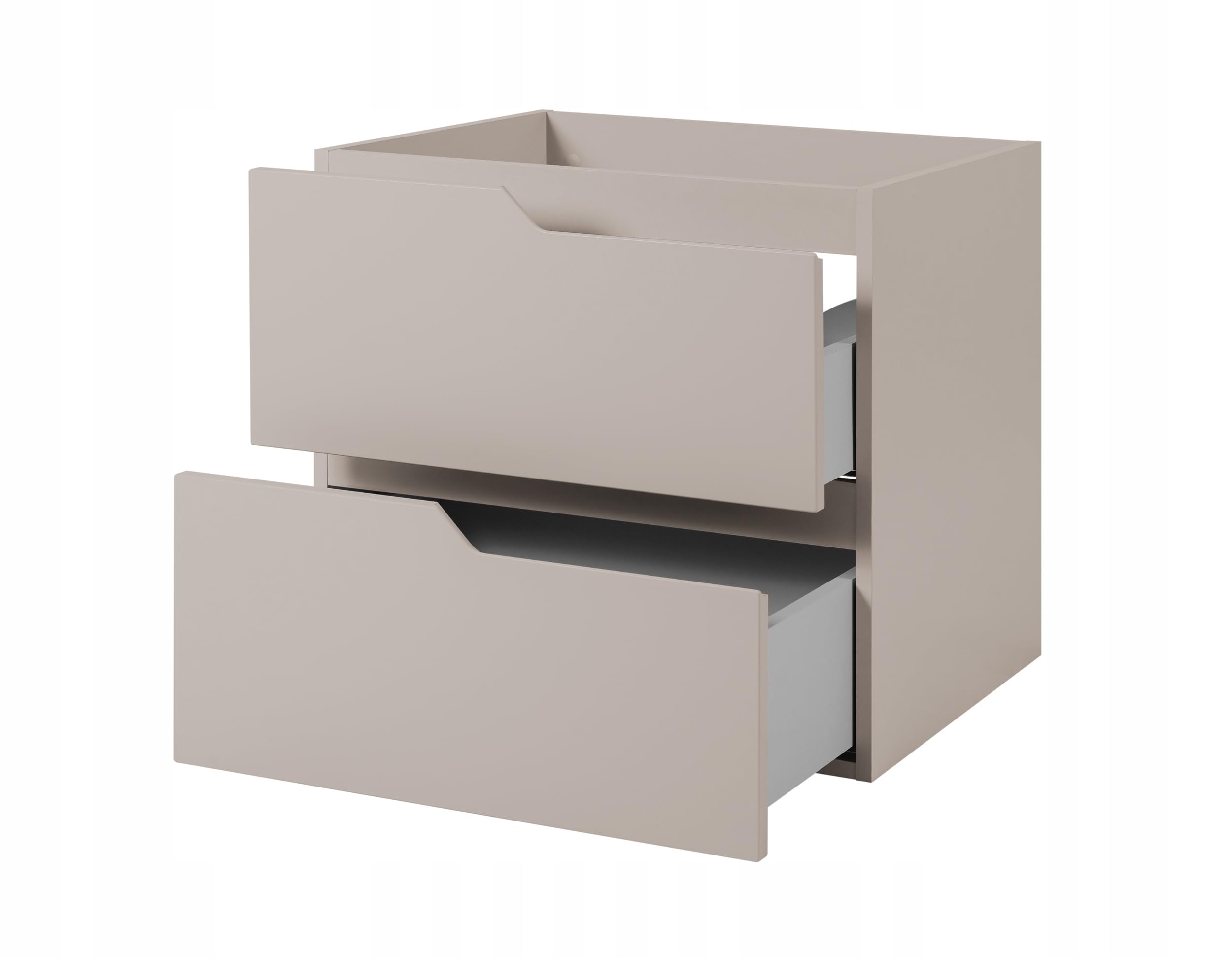 Rodan, mobile bagno sospeso, 60 cm, cashmere, opaca, 2 cassetti