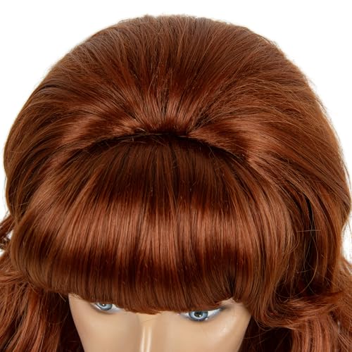 Image of H&Bwig 60s Retro Beehive Wigs for Women 70s Classic Style Cosplay Wig (Auburn Copper)