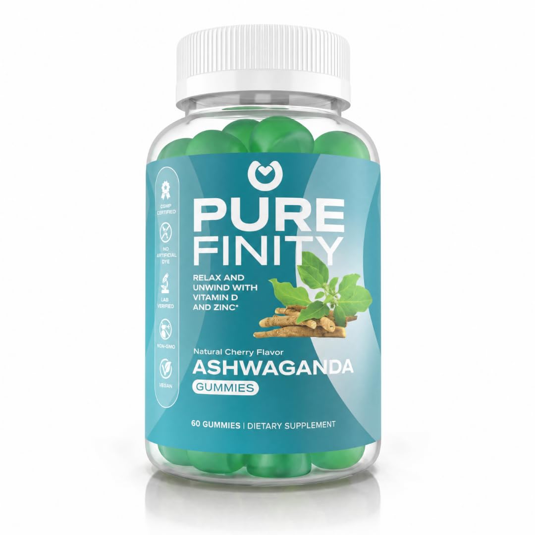 Ashwagandha Gummies, Supplement for Relaxation & Calming, Non-GMO, 60 Count