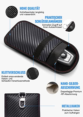 Lanpard Keyless Go Schutz Autoschlüssel Schutz Keyless Hülle 2 Pack Rfid Funkschlüssel Abschirmung Schlüsseltasche Schlüsseletui Schlüsselmäppchen Car Key Safe 6