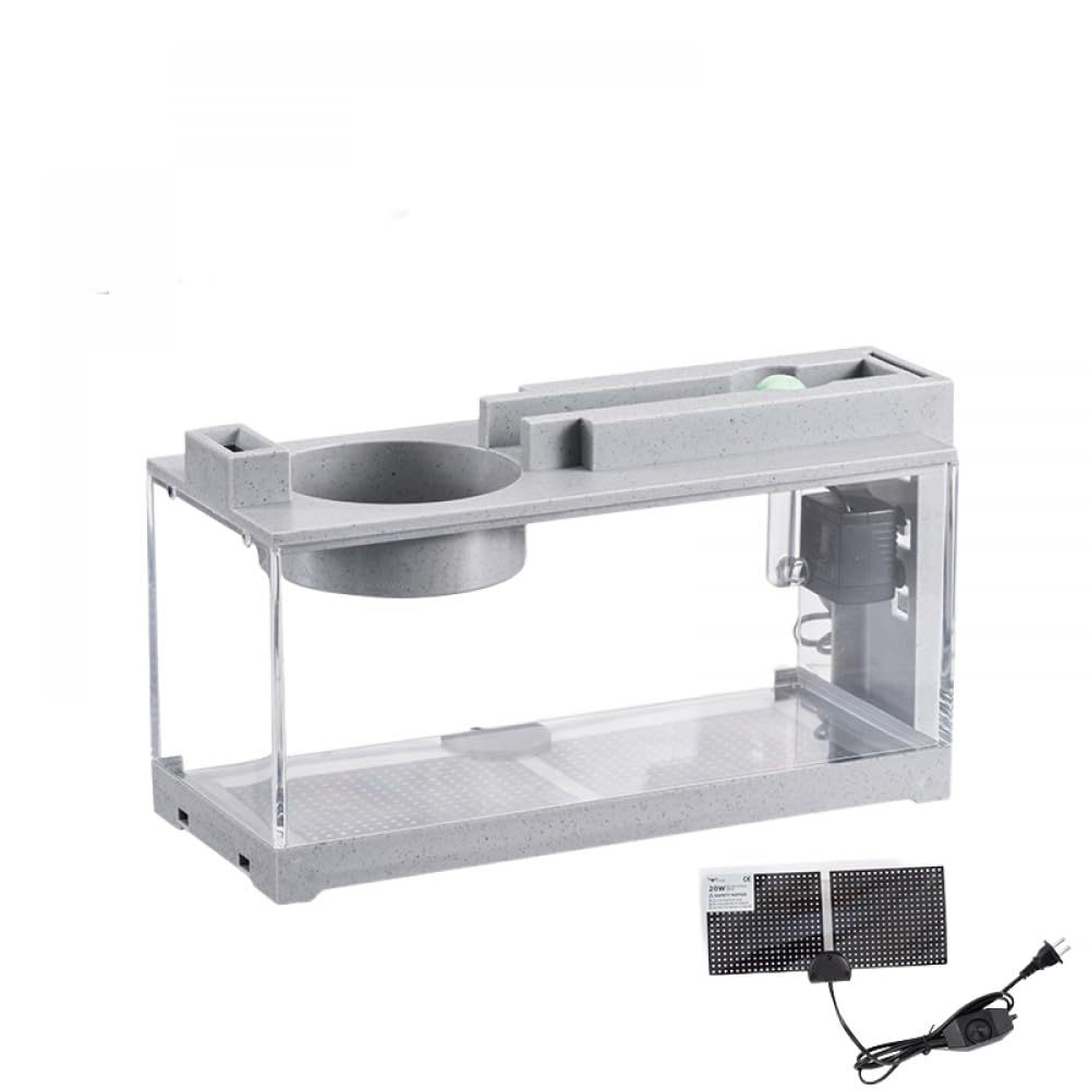 BERO Micro Paisaje pecera pequeña filtración Creativa Mudo Agua Corriente Escritorio hogar calefacción Fortuna Ornamento Peces Tropicales con Bombas de Agua-C