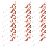 VILLCASE Cuentas Acrílicas Decorativas para Ramo 50 Piezas, Gotas Acrílicas Rojas Resistentes para Decoración de Bodas, Manualidades y Adornos para Pelo de Novia