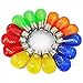 BRIMAX - S14 Colored LED Bulbs Plastic For Christmas Outdoor String Lights Replacement, Shatterproof, E26 Base Multi color Red/Orange/Blue/Green/Yellow, Halloween Decorative Bulb - 15pack