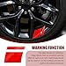 gunroil 6 Pack Car Wheel Rim Decal Stripe, 3.9In x 2.7In Motorcycle Decorative Stickers, Reflective Design, Universal Smooth Automotive Tire Rim Accessories for 18In to 21In Wheels (Red)