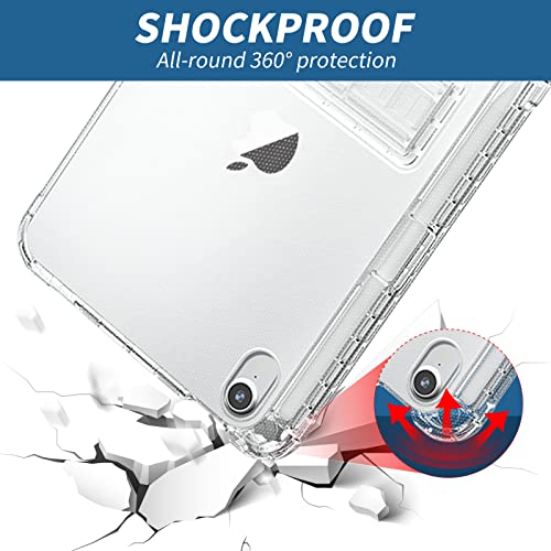 Aicase Clear Case For Ipad Mini 6 8.3 Inch 2021, [Built-In Screen Protector] & [Pencil Holder] Dual Layer Full-Body Shockproof Rugged Protective Case For Ipad Mini 6Th Generation/6Th #TOP7