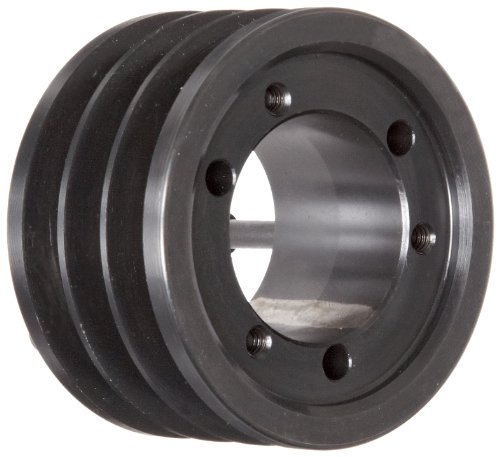 Martin 3 3V 265 JA Hi-Cap QD Sheave, 3V Belt Section, 3 Grooves, JA Bushing required, Class 30 Gray Cast Iron, 2.65