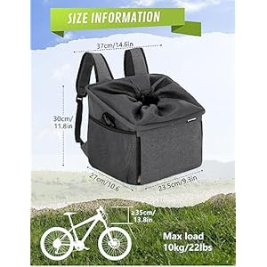 Pecute-Dog-Basket-for-Bike-Handlebar-Adapter-Dog-Bike-Basket-with-Breathable-Mesh-Large-Side-Pockets-Comfy-Cushion-Dog-Bike-Carrier-for-Small-Dogs-Cats-Pets - Cucciolini Doodles   Pecute-Dog-Basket-for-Bike-Handlebar-Adapter-Dog-Bike-Basket-with-Breathable-Mesh-Large-Side-Pockets-Comfy-Cushion-Dog-Bike-Carrier-for-Small-Dogs-Cats-Pets