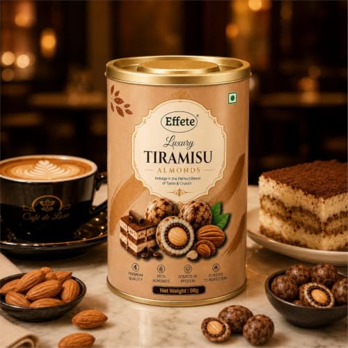 Image of Effete Choco Coated - 96gm, Chocolaty Dryfruits, Chocolicious Almonds, Dryfruits chocolates packet, chocolates gift pack, chocolate box, chocolates gift hemper (96gm, Tiramisu)