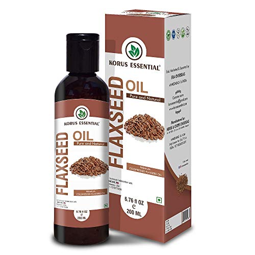 100% Pure Flax Seed Oil (Linseed Oil) - 200ML (6.76 oz) - Premium Quality GMP Certified Cruelty Free Kosher and Halal Certified