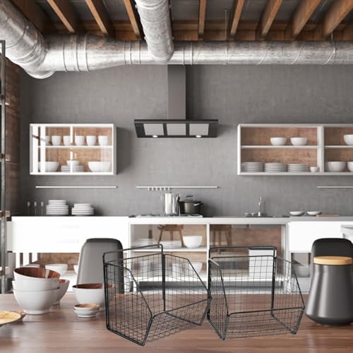 Cesta de cocina de pared para cebollas que optimiza el espacio en la despensa 6