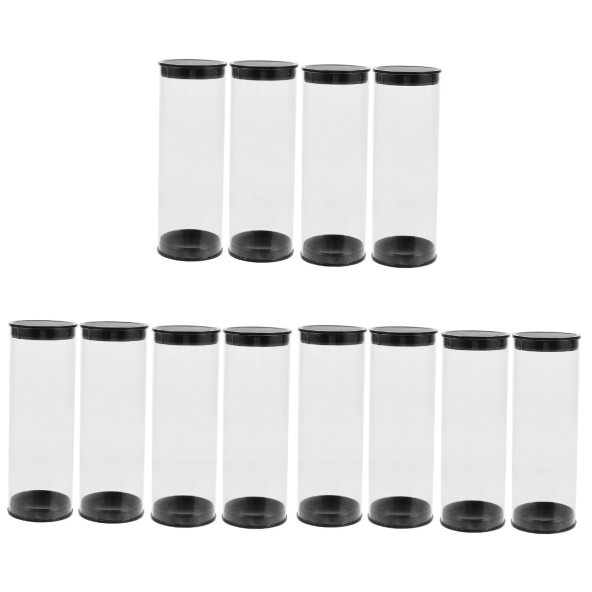 HANABASS Barril de Golf recipientes Transparentes para de Golf organizadores de Golf Estuche para Golfs Caja para Transportar Golfs Tubos de plástico con Tapas Caso