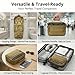 VELVEBAG Tactical Toiletry Bag for Men, Hanging Toiletry Bag for Men, Hanging Waterproof TravelShaving Hygiene Bag, Bathroom Multi-pocket Organizer, for Short Trips, Camping & Gym, Khaki