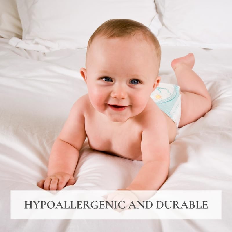 Miniatura 5 de Sleep & Beyond Sábana bajera ajustable de satén 100% algodón orgánico, duradera e hipoalergénica, suave y relajante, ropa de cama ecológica y lujosa