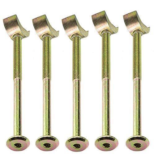 Half Moon M6 Threaded Washers With Furniture Connecting Bolts For Bunk Beds & Baby Cots 100mm (4 Bunk Bed Bolts + 4 Half Moon Nuts) - Image 3