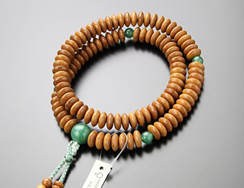 念珠ドットコム 数珠 男性用 天台宗 9寸 正梅 印度翡翠 梵天房【天台宗用数珠/本式数珠/京念珠/本連数珠/二輪数珠/宗派別正式数珠/アベンチュリン/2000300700219】【数珠袋プレゼント!】