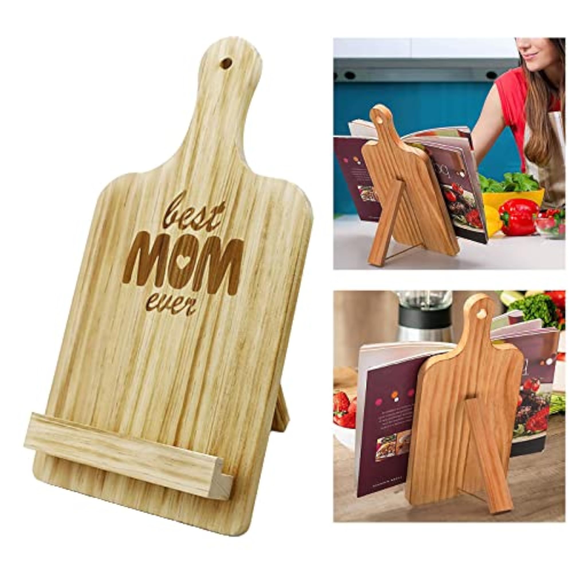 Cookbook Stand Holder Cutting Board Style Book Stand