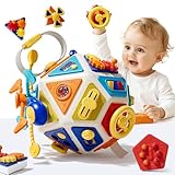 22‑in‑1Toddler Busy Board Activity Cube Toys, Montessori Sensory Toy & Travel Leaning for Toddlers, Early Education Active Toy and Fine Motor Skills Development Toy for 1 2 3 Years Old Boys & Girls
