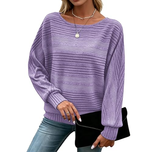 Image of Women's Batwing Tunic Tops, Long Sleeve Shirts Blouses, Business Casual Sweater for Office Work