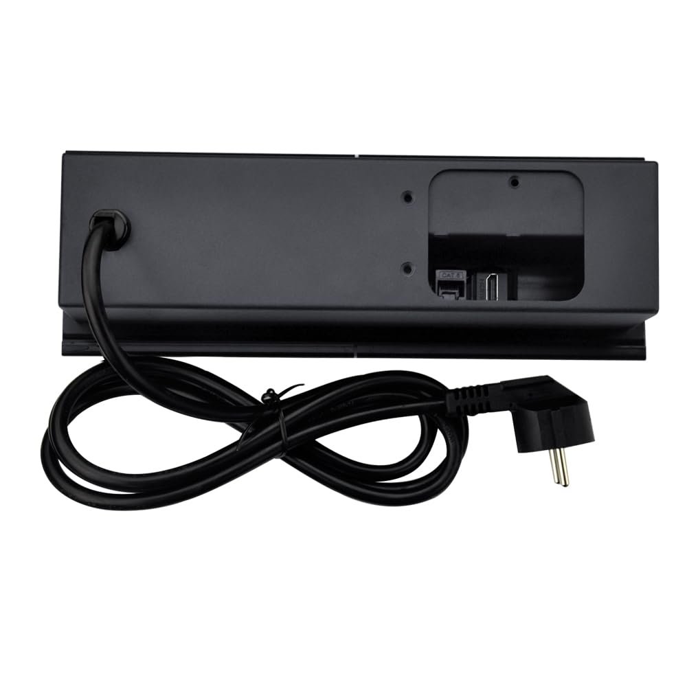 Versenkbare Steckdose mit USB c 65W Konnektivität Box Konferenztisch Power Box mit 2 Steckdosen+ 1 USB-A+C 65W Ladegerät+1 CAT6+ 1 HDMI/USB-C Daten(Schwarz) (Sliding)