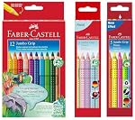 Faber-Castell – Faber-Castell 110912 Jumbo Grip Buntstifte für Kinder, Malst
