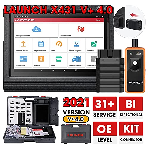LAUNCH X431 V+ PRO 4.0 (2021 Elite Upgrade of X431 PROS V4.0) Bidirectional Scanner Full System Diagnostic Tool, 31+ Reset Functions, AutoAuth for FCA SGW, ECU Coding, Guided Function, Free Update