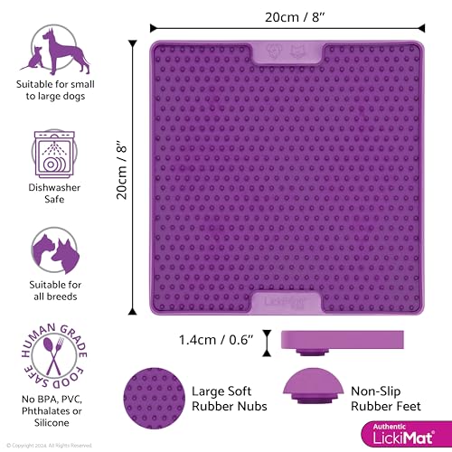 LickiMat PRO Tuff Schnuller für Hunde, robuste Leckmatte für Hunde, beruhigend, Alternative zu Puzzle-Spielzeug und Slow Feeder-Schüsseln, perfekt für Erdnussbutter, Joghurt, gesunde Leckereien und