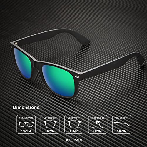 Image of KALIYADI Polarized Sunglasses for Men and Women Matte Finish Sun glasses Color Mirror Lens UV Blocking (3 Pack)