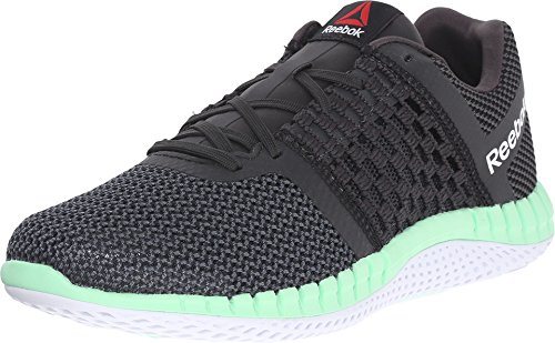 Reebok レディース Zprint ランニングシューズ, 砂利/ブラック/シーフォームグリーン/ブラック反射/ホワイト/コール。, 11.5