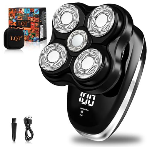 Image of Head Shaver for Bald Men | Wet & Dry Electric Shaver with 5D Floating Head & Magnetic Blades | Rechargeable Razor with LED Display & 3-Second Safety Lock