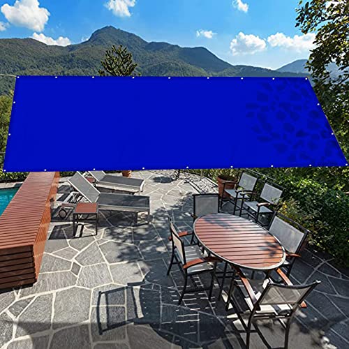 Voile d'ombrage rectangulaire imperméable en polyester résistant bleu foncé