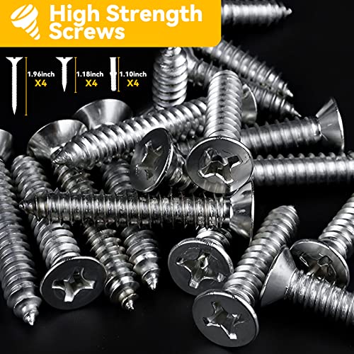 Rerishom REINFORCEMENT-LOCK-SILVER-2PACK-H 2 Pack Door Lock Withstand 800 Lbs For Inward Swinging Door,Door Reinforcement Lock With 8 Screws To Prevent Unauthorized Entry, Child Proof Pin Tumbler For Extra Home Security And Privacy thumb #7