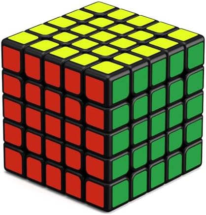 ROXENDA Zauberwürfel Speed Würfel- Einfaches Drehen & Glatt Spiel, Super-haltbarer Aufkleber mit Lebendige Farben (5x5x5)