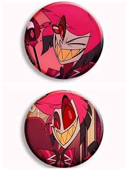 ハズビンホテル アニカフェ グリッター缶バッジ アラスター2個セット ハズビンホテル アニメイトカフェ アニカフェ グリッター缶