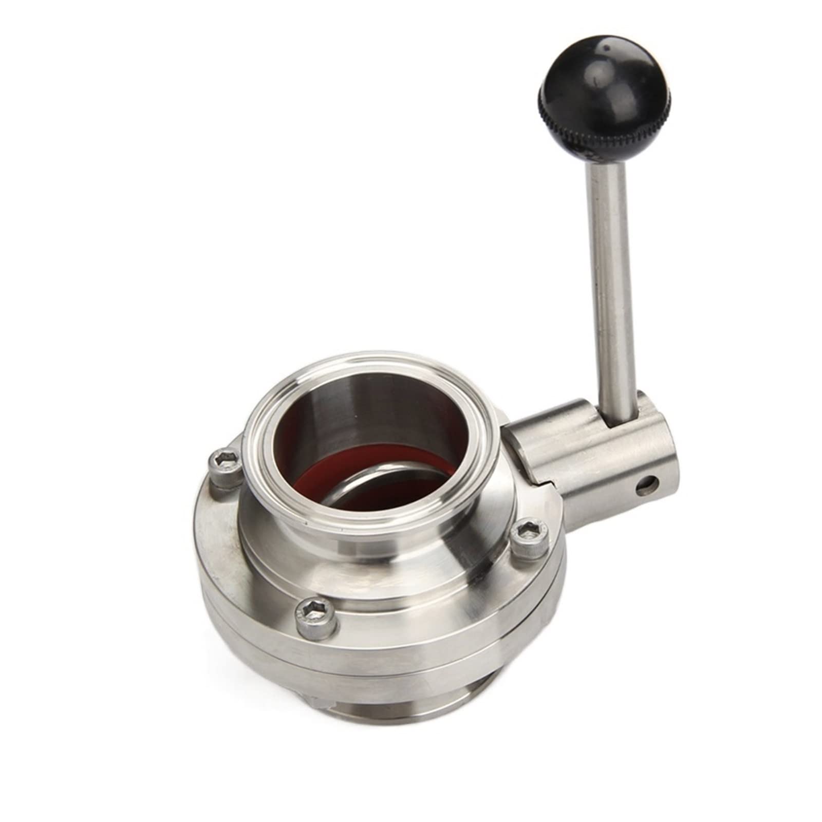 NLBN 2.5" 3" Sanitary Tri Clamp Butterfly Valve OD57/K77.5 OD63/K77.5 OD76/K91 SS304 Stainless Steel Quick response (Specification : OD63 x Clamp 77.5)