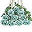 Amazon.com: DuHouse 10pcs Fake Roses Artificial Silk Flowers Faux Rose ...
