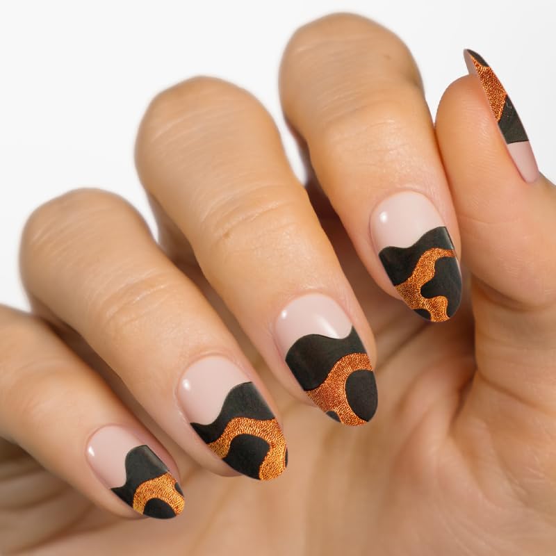 MOYOU LONDON Semi Cured Gel Nail Strips - 20 Pcs. Nail Wraps for Salon-Quality Manicure - Works with Any UV Nail Lamp - Easy to Apply, Trim, & Remove Gel Nail Stickers - Image 2