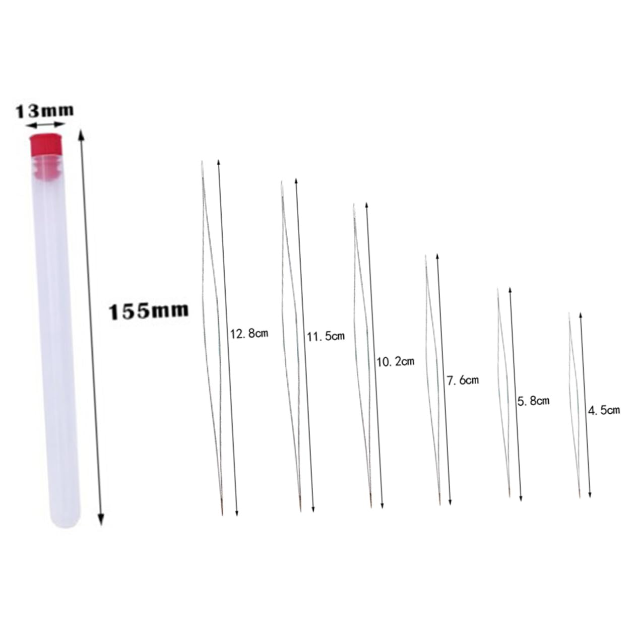 HAPINARY 18pcs Beading Needles Kit Threaders Set Metal Sewing Needles Big Eye for Beading Ideal for Jewelry Making