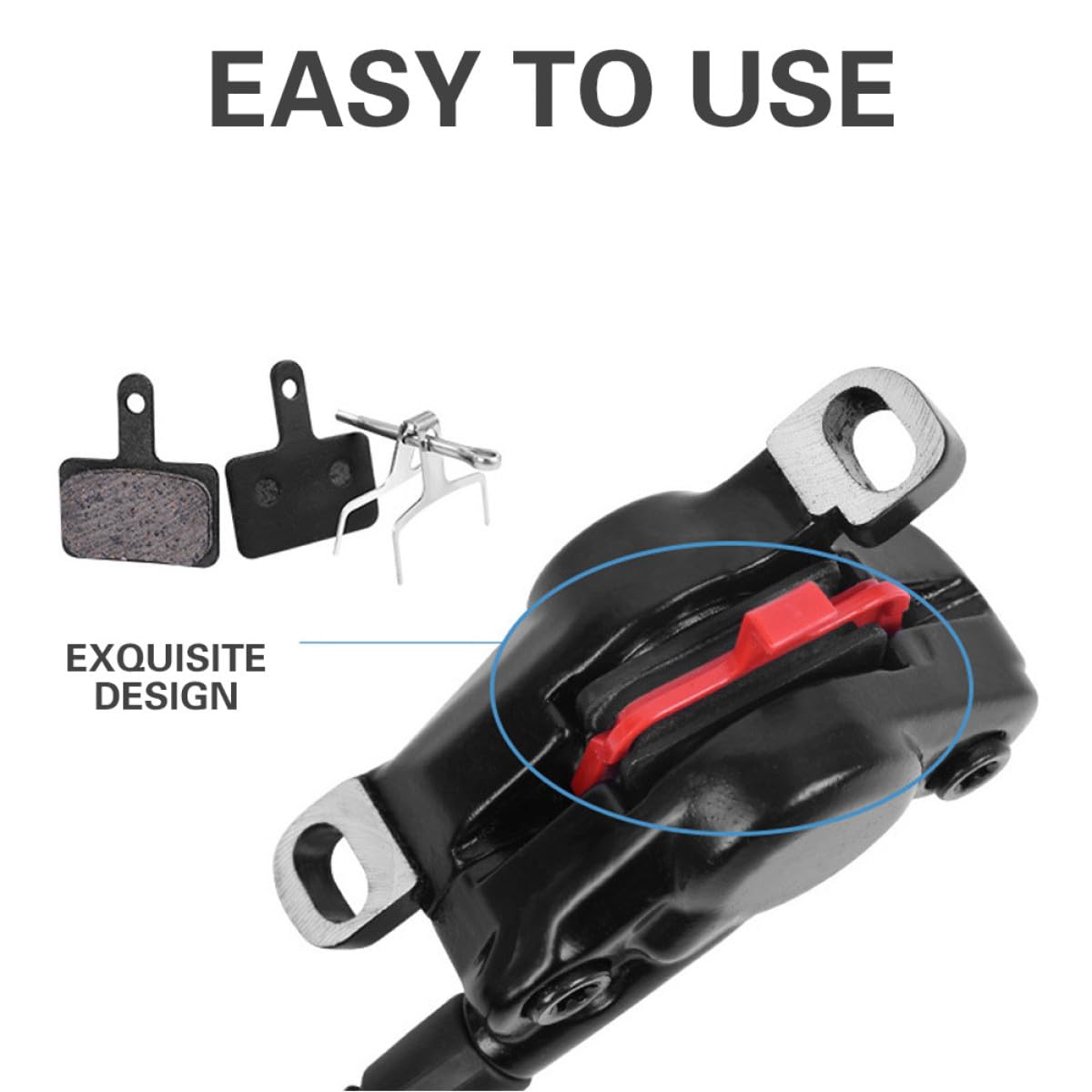 Mipcase Kit de Freno de Bicicleta de Montaña, Juego 1 Set, Aleación | Disco 160mm, Alta Sensibilidad de Frenado, Textura Brillante, Resistente al Desgaste Envejecimiento Color Aleatorio
