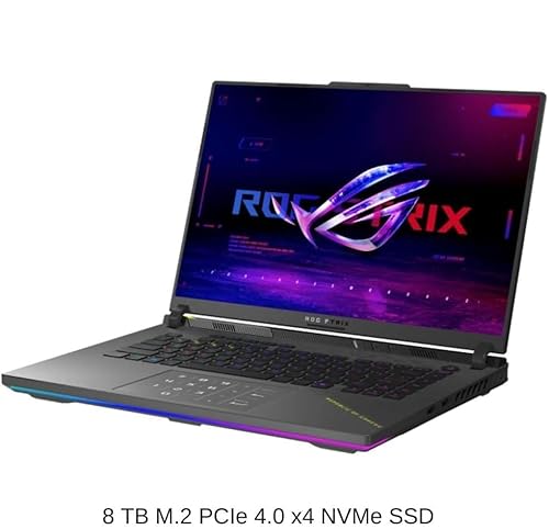 Ultimo laptop da gioco ROG Strix G16 2025, display FHD 165Hz da 16", AMD Ryzen 9 8940HX, RTX 5070 Ti, 64 GB di RAM, SSD da 2 TB, Grigio Eclipse - Notebook - Immagine 3