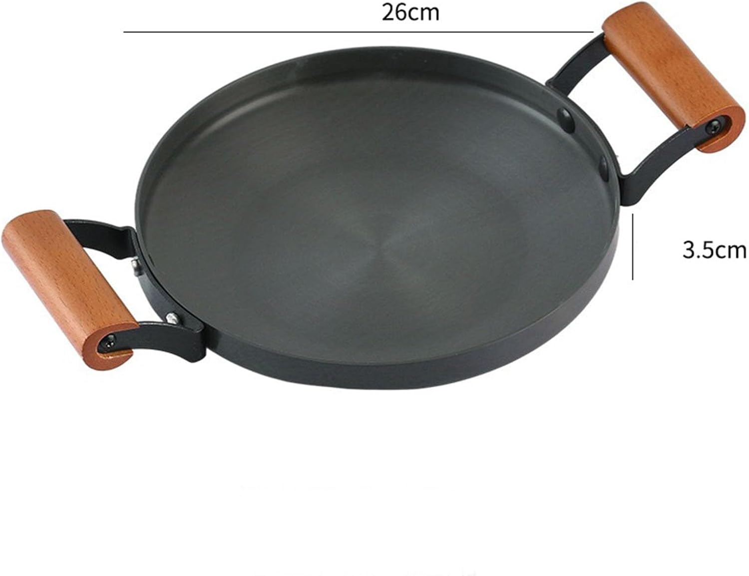 Aluminum Alloy Braiser Multifunction Induction Cooking Fry Pan Dual Handles Cookwares Commercial Home Kitchen (26cm)